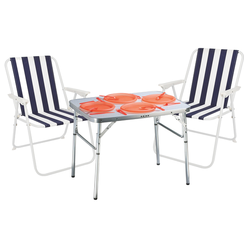 3-teiliges praktisches Campingm�bel Set Alu L75xB55xH60cm  