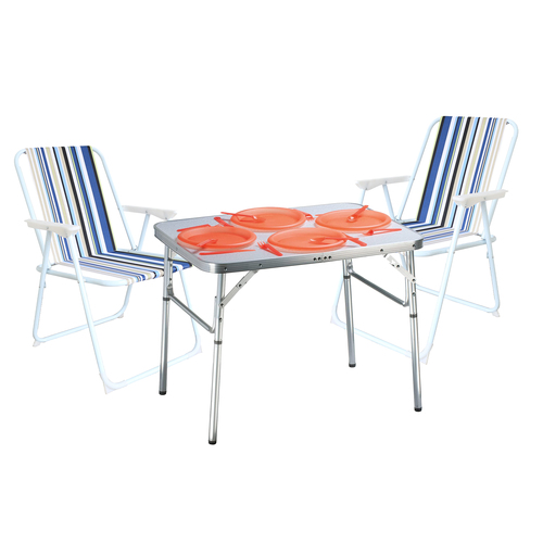 3-teiliges praktisches Campingm�bel Set Alu L75xB55xH60cm  