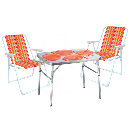 3-teiliges praktisches Campingm�bel Set Alu L75xB55xH60cm  