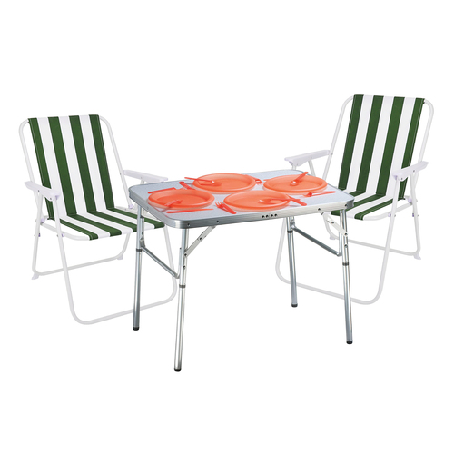 3-teiliges praktisches Campingm�bel Set Alu L75xB55xH60cm  