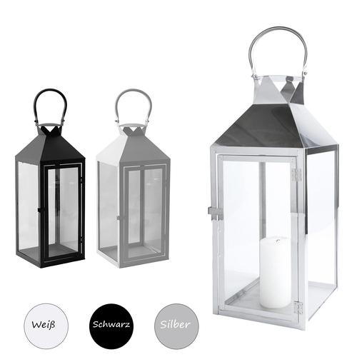 XXL Edelstahl-Laterne 54cm
