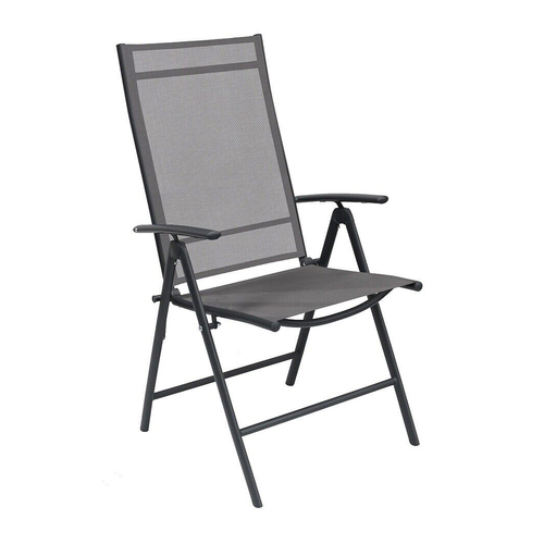 Garten Klappstuhl Metall - Textilen Anthrazit 7 Positionen