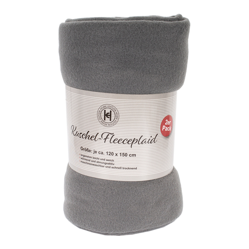 2er Fleece Wohndecke Kuscheldecke Wolldecke 120x150cm 