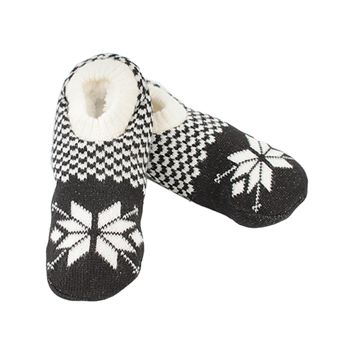 Hausschuh Ballerina Eiskristall mit Sherpa Futter Gr 35-38 