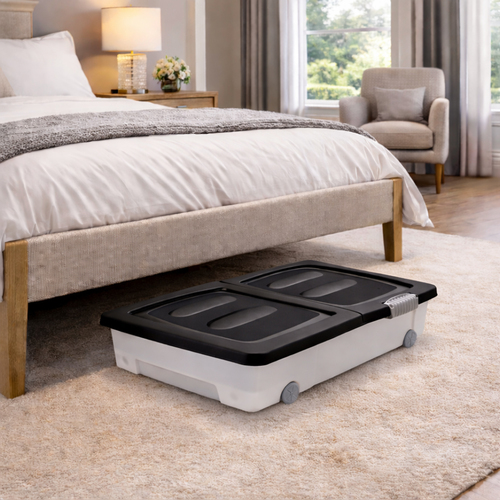 Aufbewahrungsbox Kunststoffbox Stapelbox mit Deckel 30L 