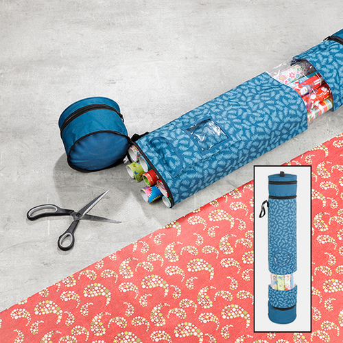 Geschenkpapier-Organizer Geschenkpapierbox Blau 