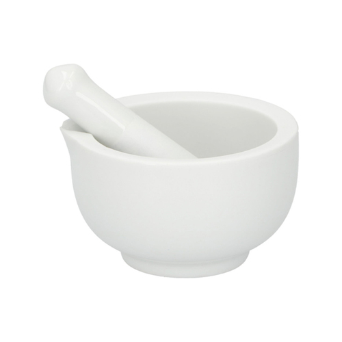 M�rser mit St��el, wei� M�rser ALPINA mit St��el