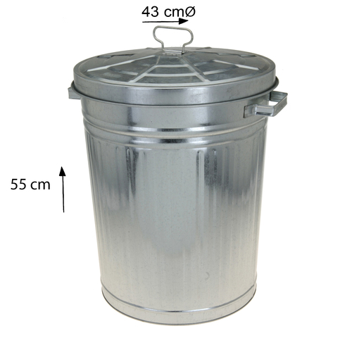 55L Oskartonne Aschetonne mit Deckel M�lltonne Abfalleimer 