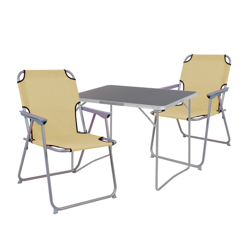 3er Campingm�bel Set Outdoor Camping Stuhl Aluminium Tisch klappbar 