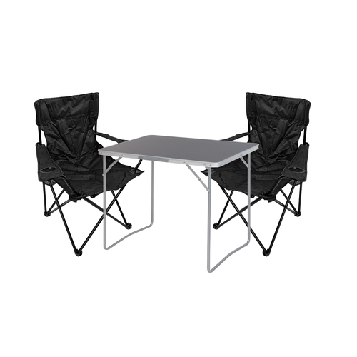 3-tlg Campingm�bel Set Campingtisch Anglerstuhl L80xB60xH68cm klappbar