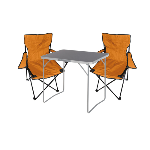 3-tlg Campingm�bel Set Campingtisch Anglerstuhl L80xB60xH68cm klappbar