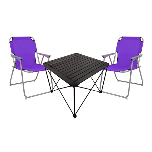 3teiliges Campingm�bel Set Campingtisch Campingstuhl L70xB70xH56cm 
