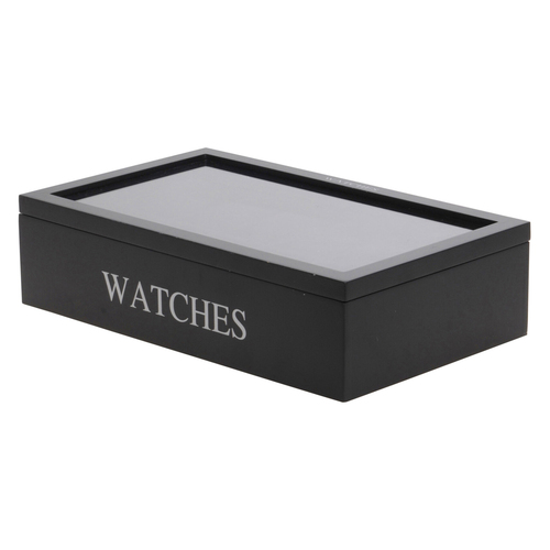 Uhrenvitrine Uhrenkiste Uhrenbox f�r 12 Uhren inkl. Uhrenkissen