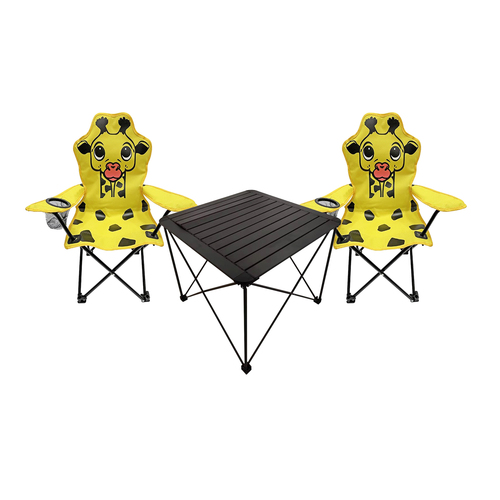 3tlg Kinder Campingm�bel Set Outdoor Campingstuhl Anglerstuhl Tisch 