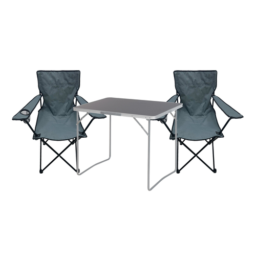 3-tlg Campingm�bel Set Campingtisch Anglerstuhl L80xB60xH68cm klappbar