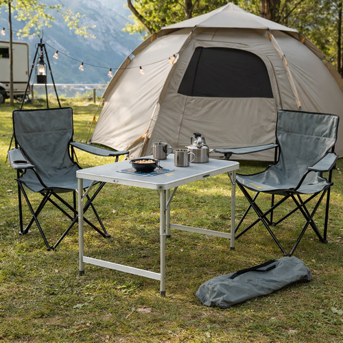 3-teiliges Campingm�bel Set Grau
