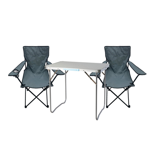 3-teiliges Campingm�bel 1x Campingtisch + 2 Anglerst�hle