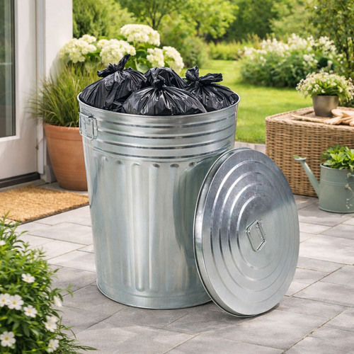 58L Oskartonne Aschetonne mit Deckel M�lltonne Abfalleimer 