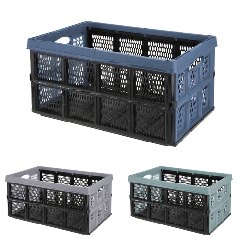 Klappbox stapelbar 32 L Transportbox 48X35X24CM Einkaufskiste klappbar