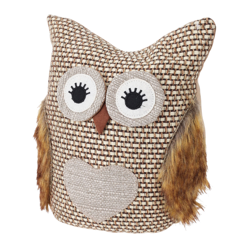 XL T�rstopper T�rstopp T�rbremse Eule Braun H23cm