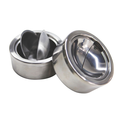 12 St�ck Tisch Aschenbecher Sturmaschenbecher Metall Silber mit Deckel 