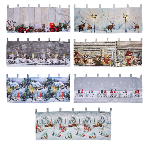 X-Mas Gardine Scheibengardine beleuchtet Fenstergardine LED 45x120cm