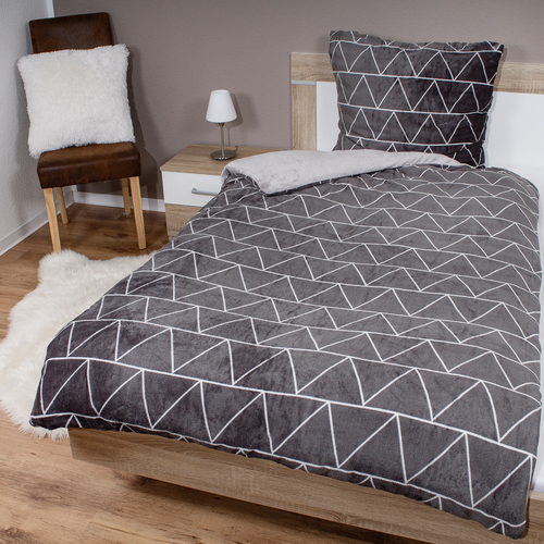 4tlg Cashmere Like Wende Bettw�sche Garnitur Bettzeug135x200cm