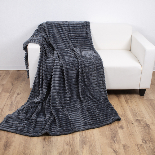Wohndecke Kuscheldecke Wolldecke Sofadecke Cord Optik 150x200cm  