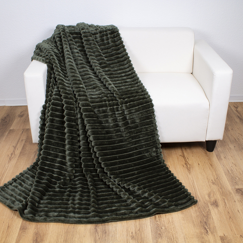 Wohndecke Kuscheldecke Wolldecke Sofadecke Cord Optik 150x200cm  