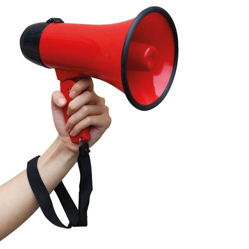 Megafon Handmegafon Lautsprecher Sirenenfunktion klappbar Batterie