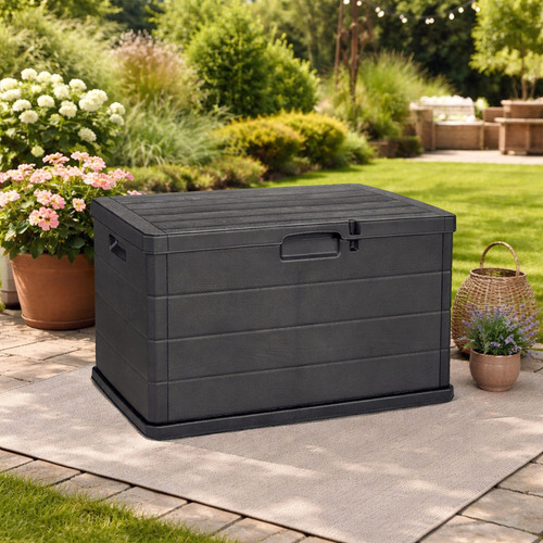 Auflagenbox Kissenbox Sitzbank Kunststoff  Anthrazit 170L