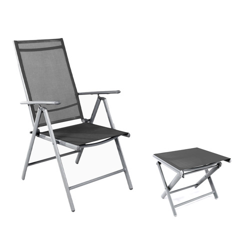 Hochlehner Klappstuhl + Klapphocker Fu�hocker Aluminium Textilen 