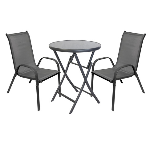 Elegantes 3-teiliges Bistro-Set f�r Garten, Balkon & Terrasse