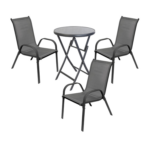 Elegantes 4-teiliges Bistro-Set f�r Garten, Balkon & Terrasse