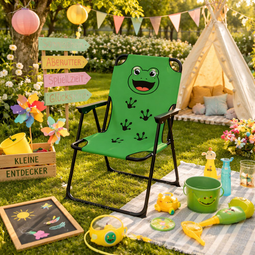 Kinder Campingstuhl Klappstuhl Gartenstuhl Campingstuhl Outdoor Frosch