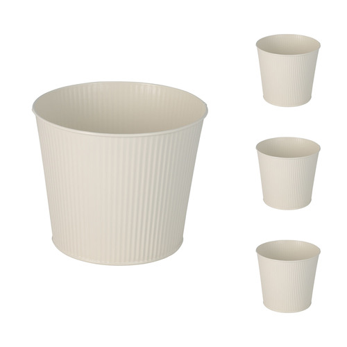 4 Stk. Blumentopf Pflanzgef�� Balkontopf Pflanztopf verzinkt 17xH15cm