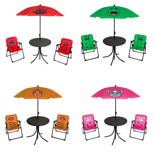 4-teiliges Kinder Campingm�bel Kinderm�belset Lustige Motive