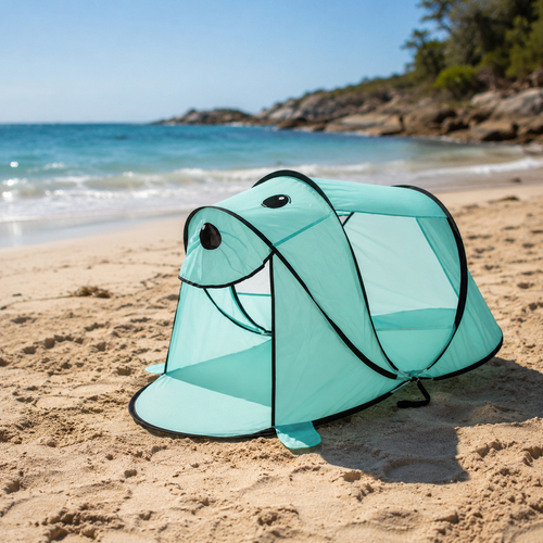Kinder Pop-Up Strandmuschel Strandzelt Sichtschutz Zelt T�rkis UV 50+