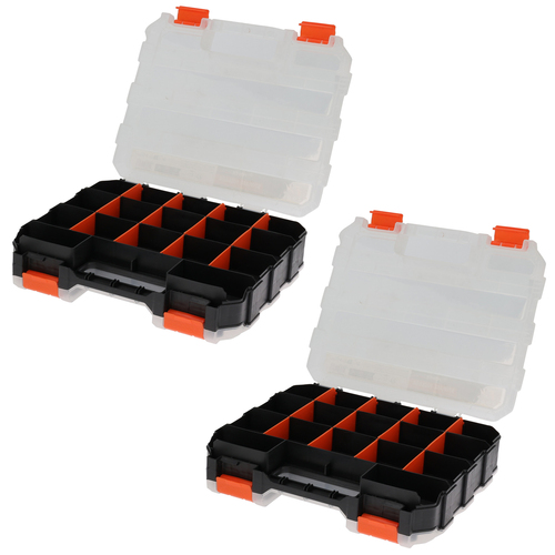 2 St�ck XL Organizer Sortimentskasten Kleinteilemagazin Schraubenbox