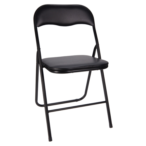 Klappstuhl PU-Lederpolsterung klappbar & stabil Stahlgestell