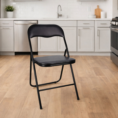 Klappstuhl PU-Lederpolsterung klappbar & stabil Stahlgestell