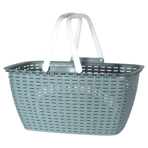 Tragbarer  Einkaufskorb W�schekorb W�schesammler Henkel 23 Liter Gr�n