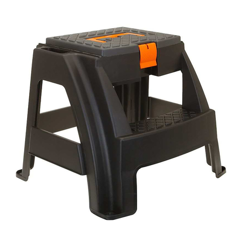 Tragbarer Fu�hocker Fu�tritt Sitzhocker Hocker mit Staufach H43cm