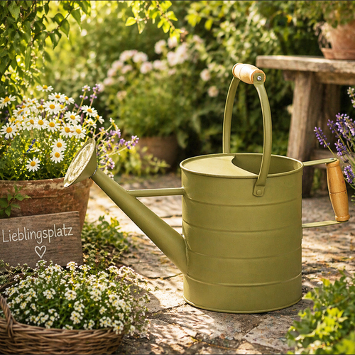 Gie�kanne Blechkanne Metallkanne Kanne Dekokanne Gr�n 3,5 Liter