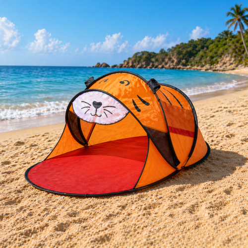 PopUP Muschel Strandmuschel Strandzelt Tiger L180xB95xH75cm UPV50+