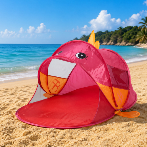 PopUP Muschel Strandmuschel Strandzelt Pink L180xB95xH75cm UPV50+