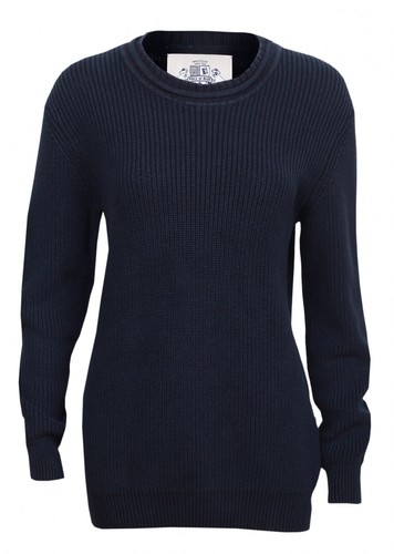 PIECE OF BLUE Damen Klassiker Pullover d.blau