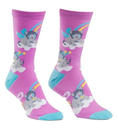 Sock it to me - Damen Socken - A purrfect world- lustige Damen Socken Katzen auf Wolke 7 Gr.36-42 One Size