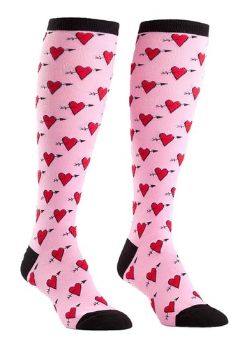 Herz f�r Verliebte Sock it to me Hearts - lustige Damen Str�mpfe zum Valentinstag Gr.39-42 One Size