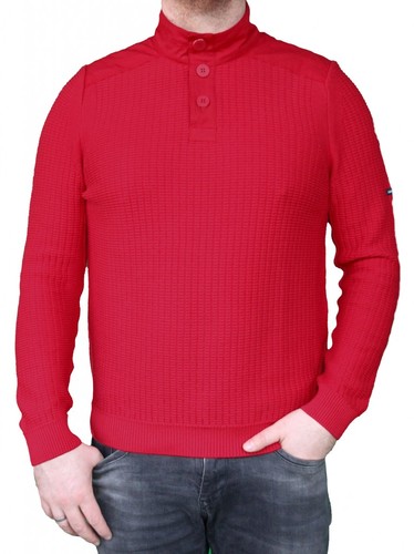 Saint James Herren Pullover rot - maritimer Pullover Gr.M, Gr.L, Gr.XL, Gr.XXL, Gr.XXXL